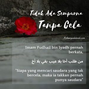 Tidak Ada yang Sempurna Tanpa Cela