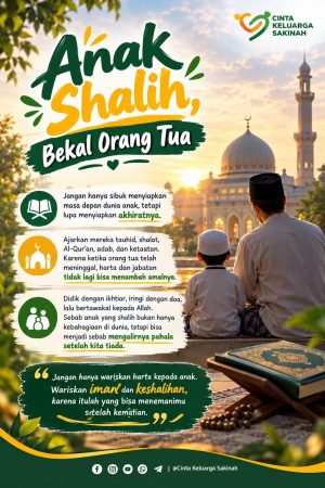 ANAK SHALIH ADALAH ASET TERBESAR AMAL JARIYAH BAGI KEDUA ORANG TUANYA