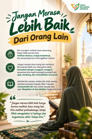 Tata Hati, Jangan merasa lebih baik
